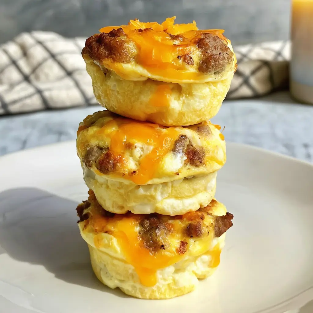 sausage and cheddar egg white bites