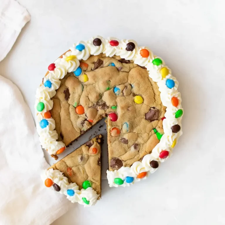 chewy M&M cookie cake