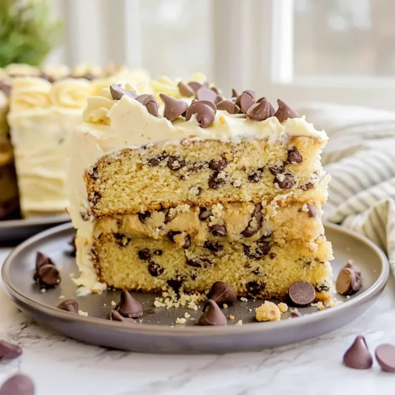 chocolate chip cookie dough layer cake