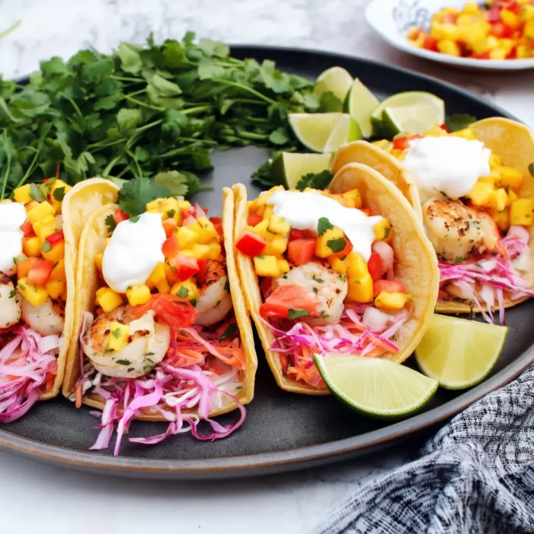 grilled shrimp tacos with mango salsa