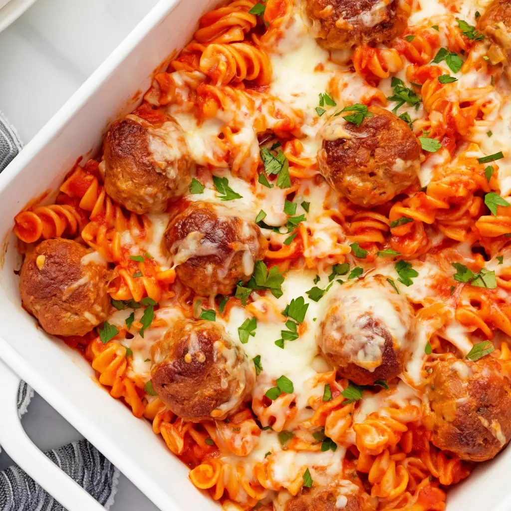 meatball pasta casserole