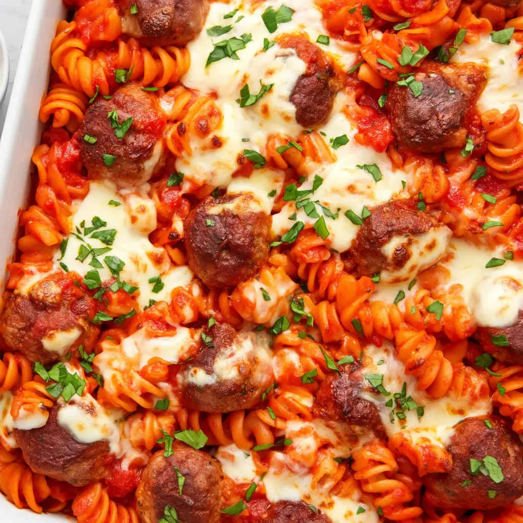 meatball pasta casserole