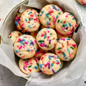 mini sugar cookies with sprinkles