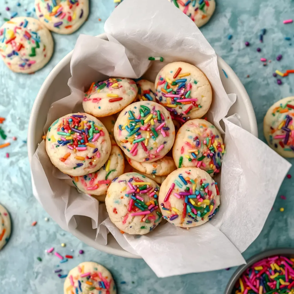 mini sugar cookies with sprinkles