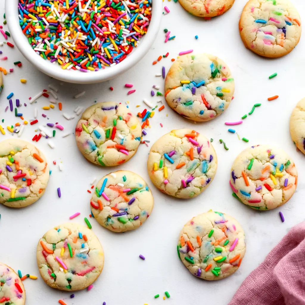 mini sugar cookies with sprinkles
