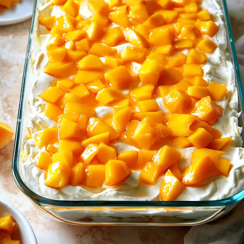 peach cream cake