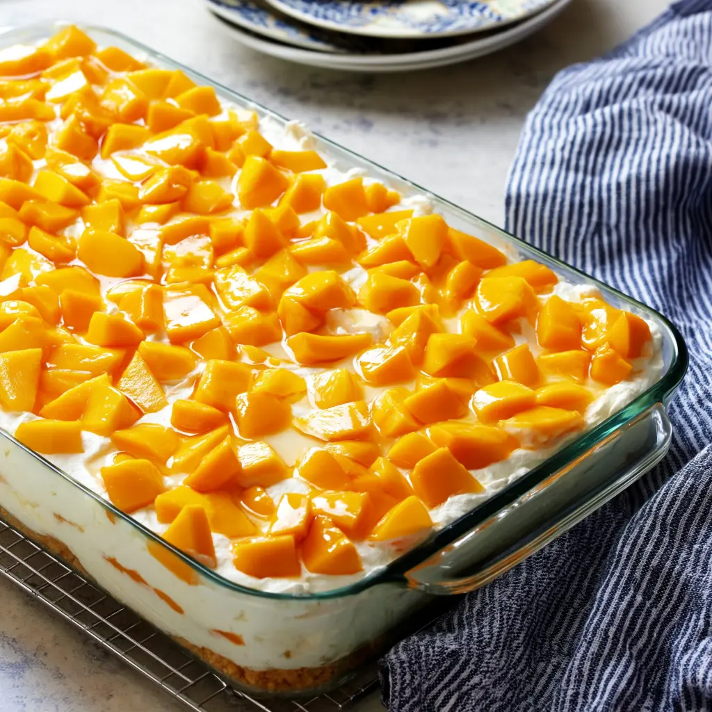 peach cream cake