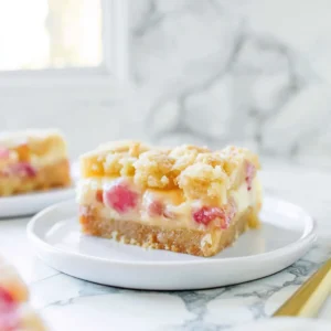 rhubarb custard bars