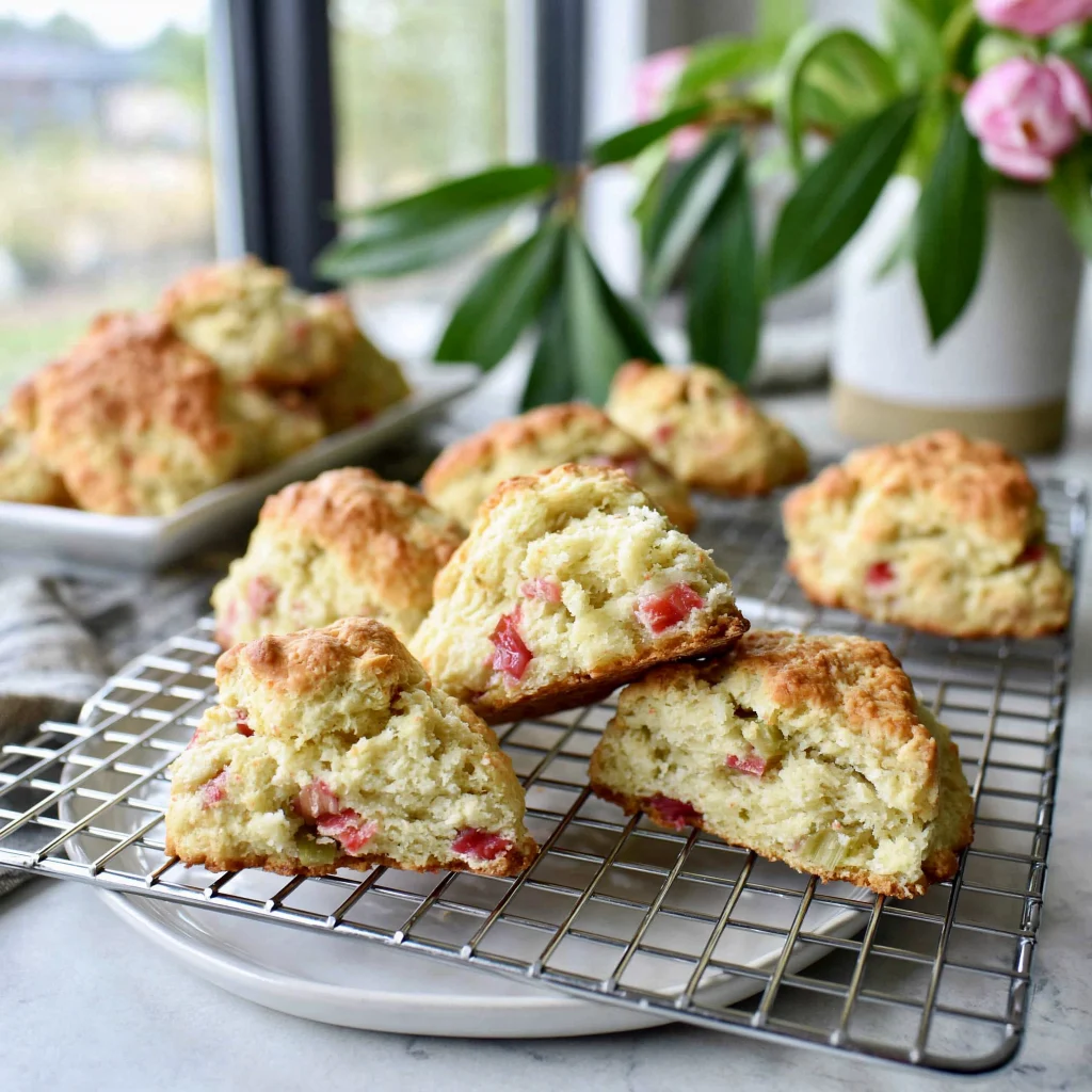 rhubarb scones
