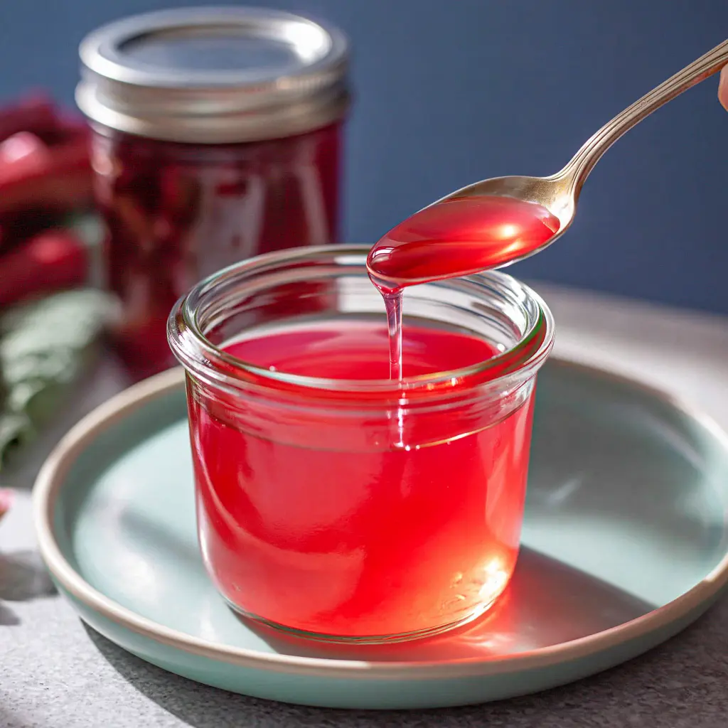 Homemade Rhubarb Simple Syrup With a Bright, Cheerful Flavor