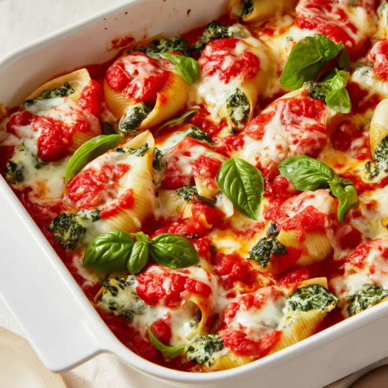 spinach and ricotta stuffed shells