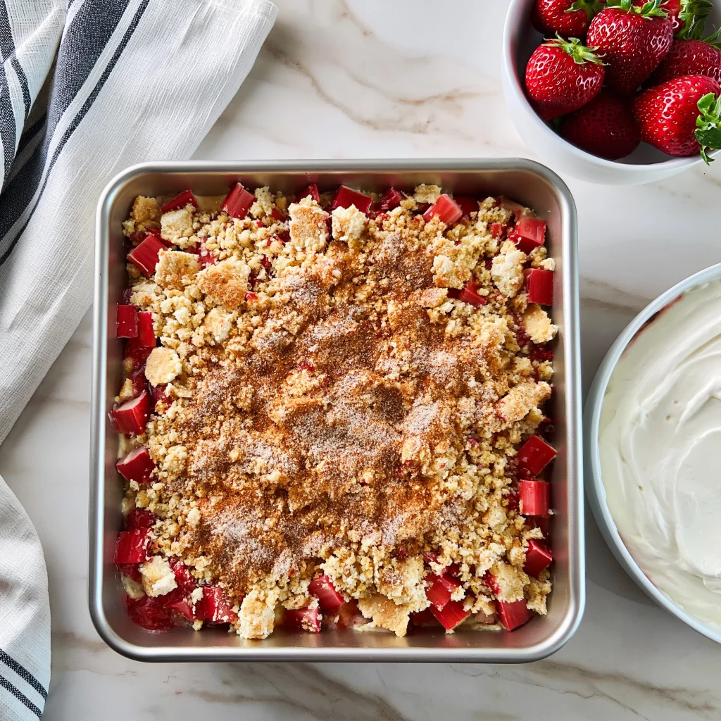 strawberry rhubarb cake