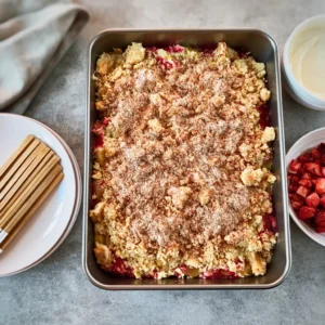 strawberry rhubarb cake