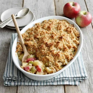 apple rhubarb crumble