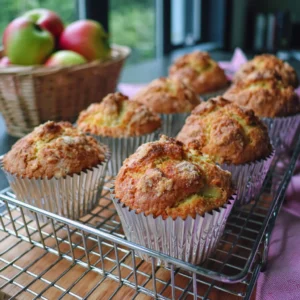 apple rhubarb muffins