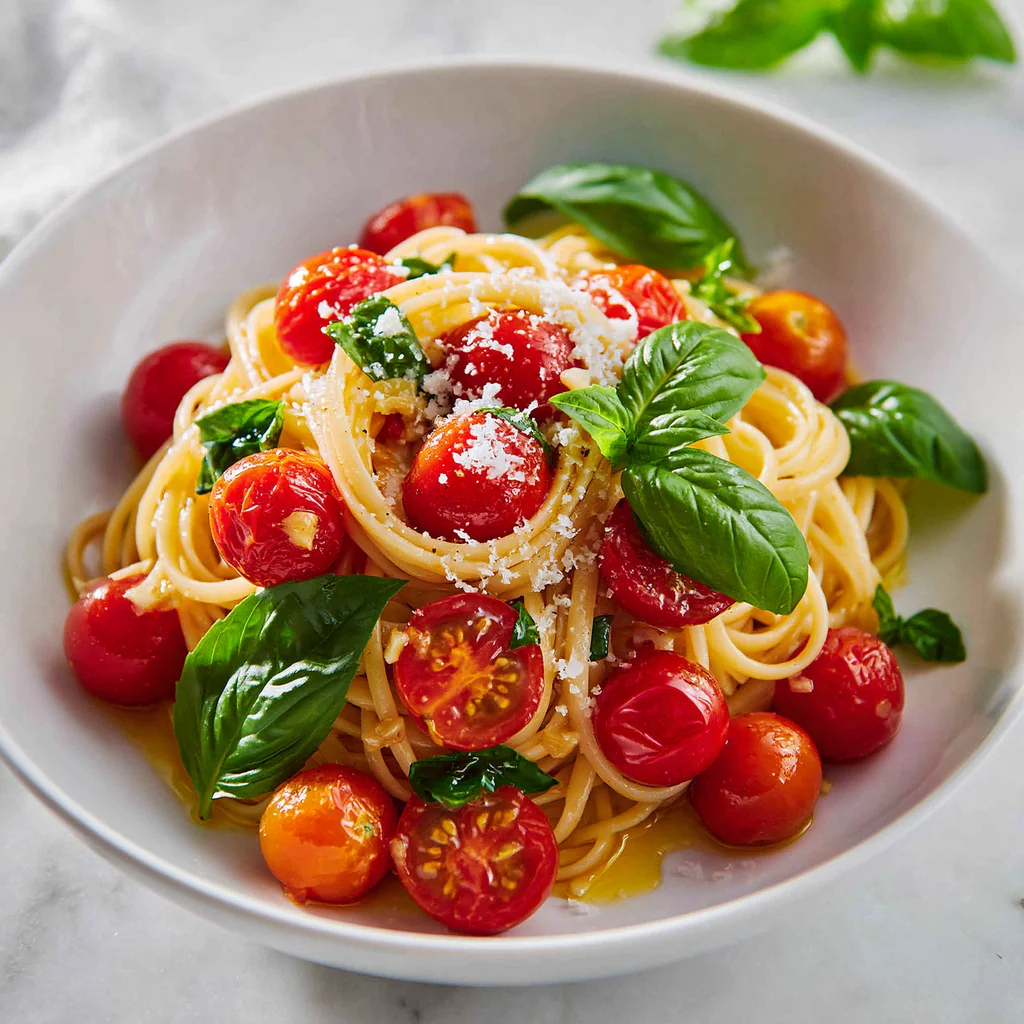 Cherry Tomato Pasta with Garlic and Basil That Tastes Like Summer