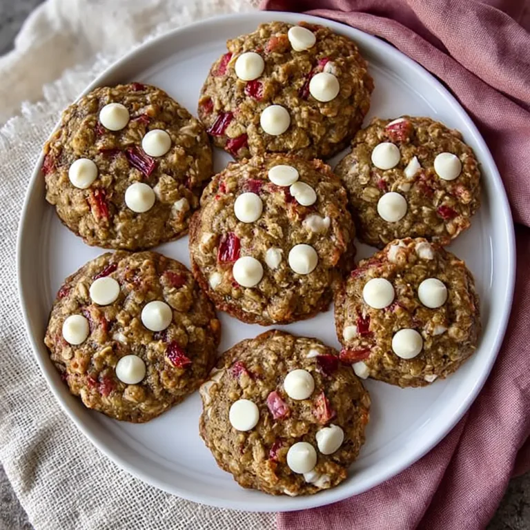 rhubarb oatmeal cookies