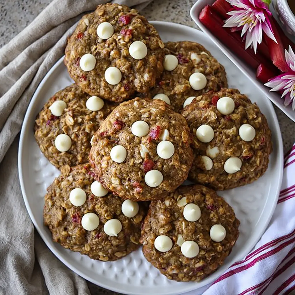 rhubarb oatmeal cookies
