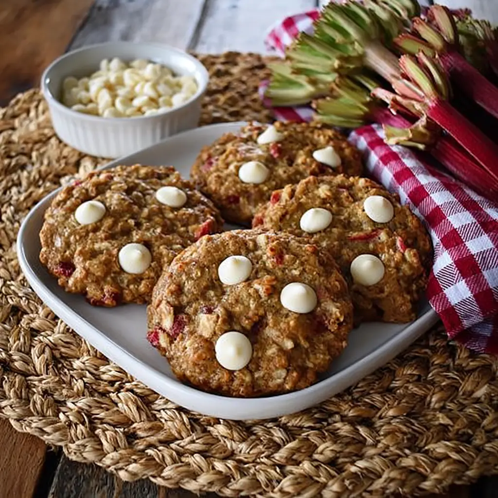 rhubarb oatmeal cookies