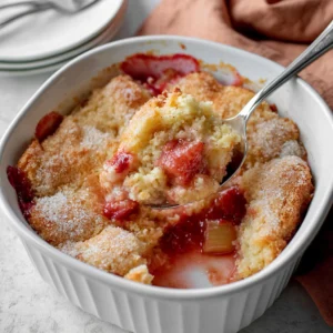rhubarb pudding cake