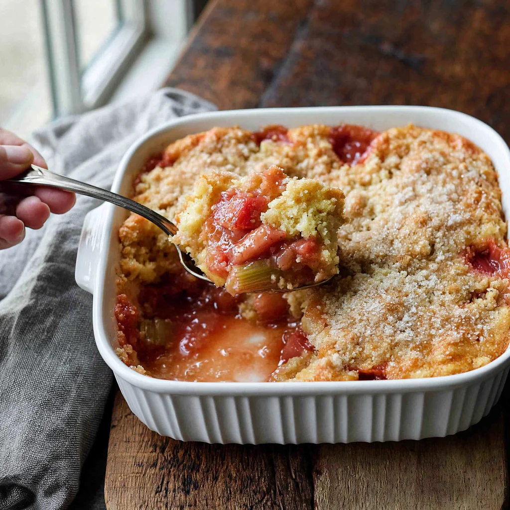 rhubarb pudding cake