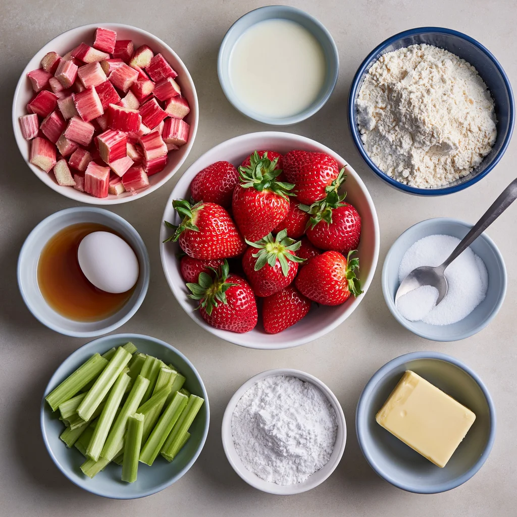 strawberry rhubarb cupcakes